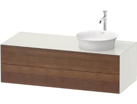 DURAVIT White Tulip móvel de casa de banho suspenso na parede Largura 1300 X Profundidade 550Mm com 2 Gavetas com Tecnologia \Tip-On\ Wt4987R