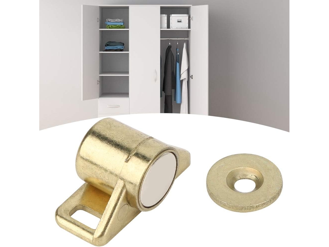 Conjunto De 4-fechos Magnéticos Para Porta Armário Gowenic Dourados Com Acabamento Antigo