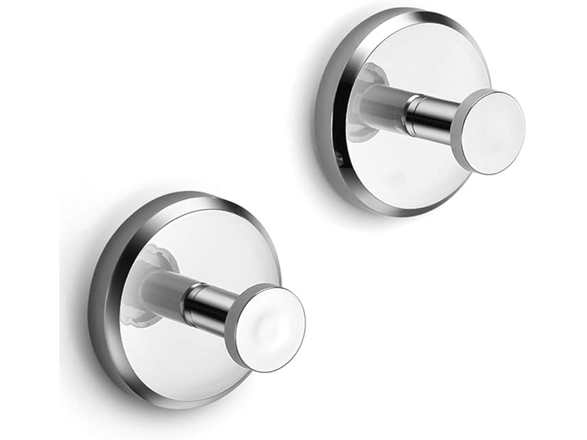 Ganchos com Ventosa para Chuveiro, Banheiro, Cozinha, Porta de Vidro e Espelho BRILVIBERA