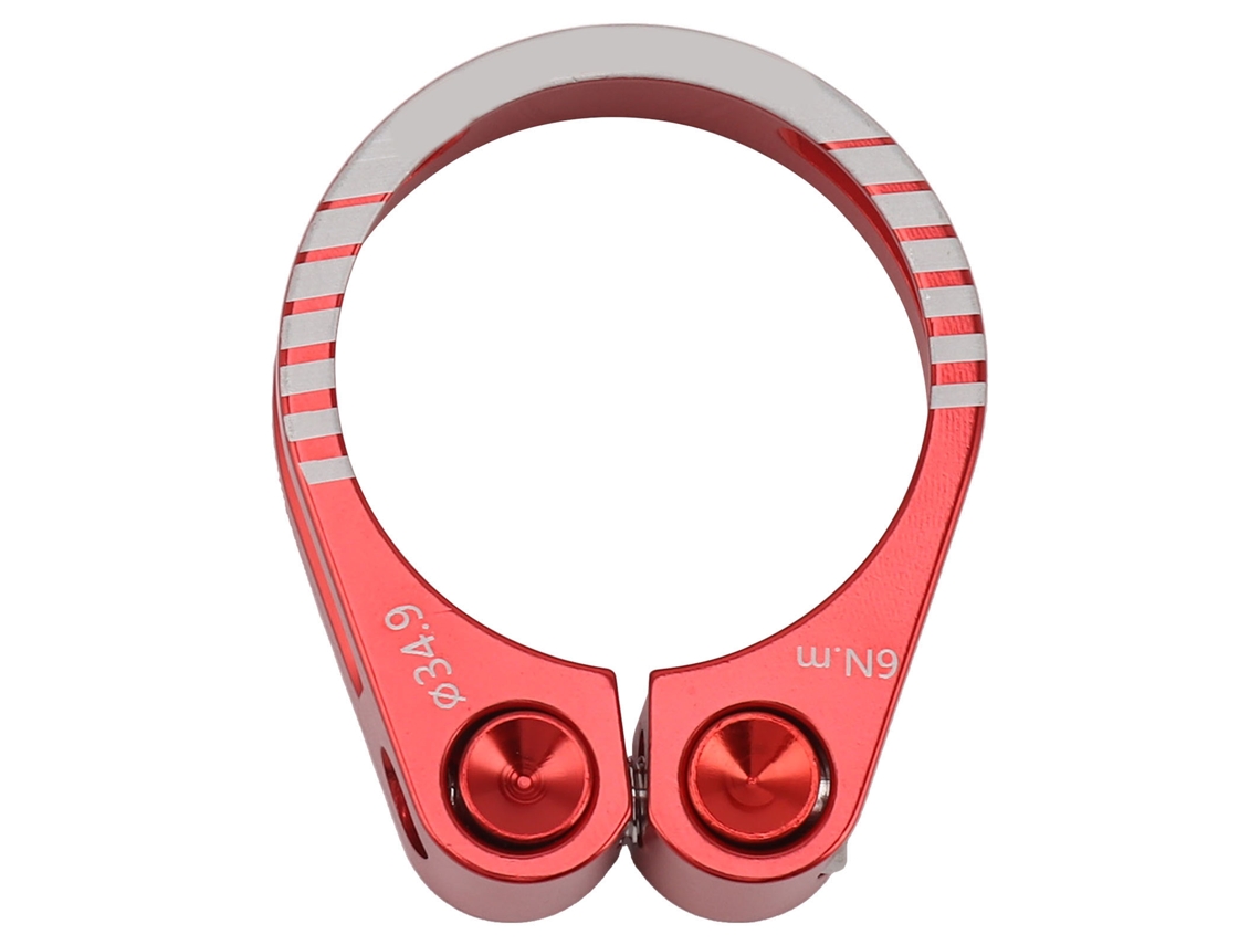 Clamp para cano de assento de bicicleta alumínio ajustável com liberação rápida 34.9mm vermelho para bicicleta de montanha e estrada S/MARCA