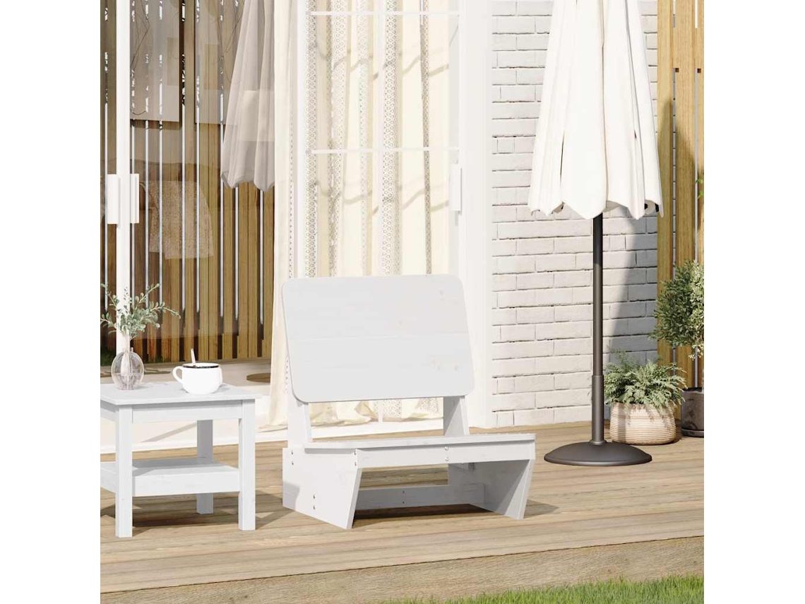 Vidaxl Cadeira De Jardim 60x64x70,5 Cm Madeira De Pinho Maciça Branco