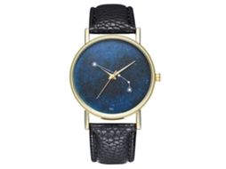 Relógio de Pulso Analógico de Quartzo com Pulseira Pu Estilo Simples Zhoulianfa Preto
