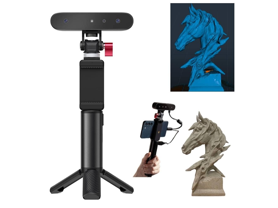 CREALITY Cr Scan Ferret Scanner 3D Precisão de 0 1 Mm para Impressão e Modelagem 3D Scanner Portátil de Mão Digitalização Rápida de 30 Fps Modo Duplo