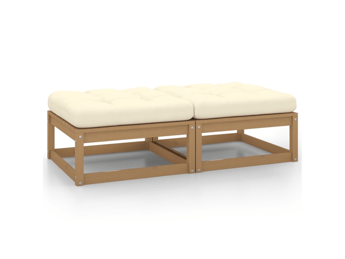 Footstool, Footstools Vidaxl Marrom Madeira De Pinho (n/a)