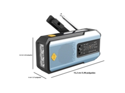 RADIO DE EMERGÊNCIA AQUAFORGE com 20000mah, lanterna, manivela, solar, alarme SOS, telefone