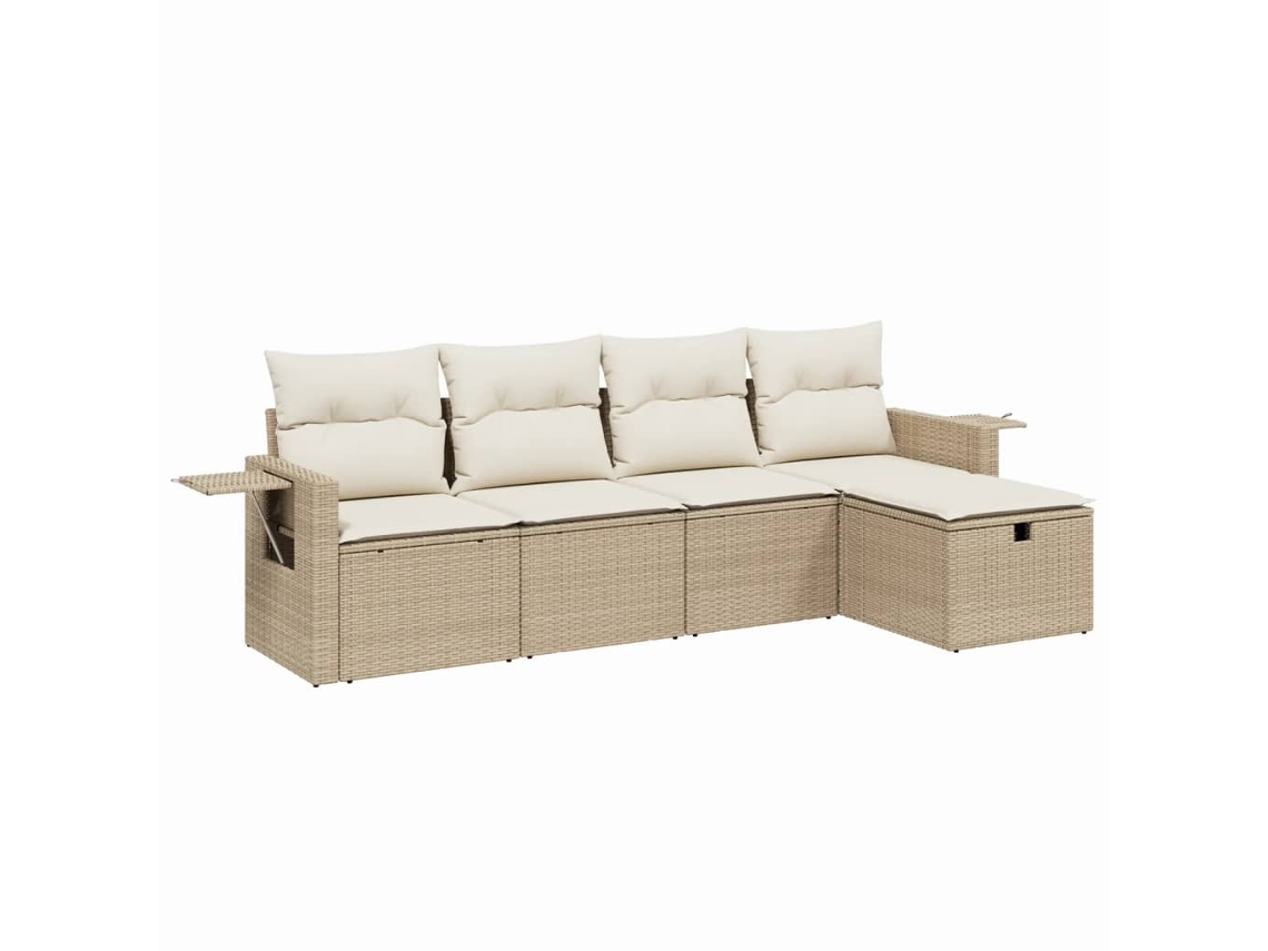 Garden Sofa Set, Garden Sofa Sets Vidaxl Bege Rattan / Vime (n/a)