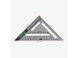 Régua Triangular de Aço Carbono com Nível de Bolha YURU