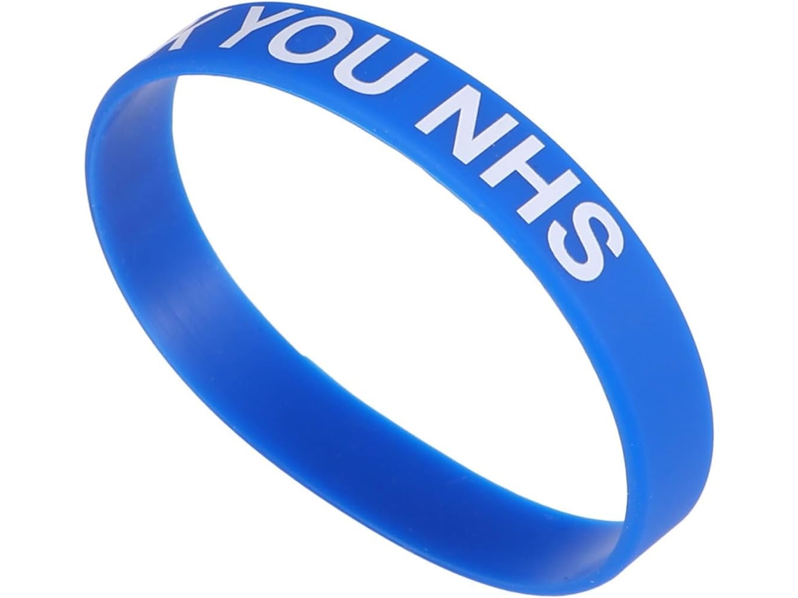 Pulseiras de silicone Nuobesty 2 com mensagens de agradecimento, conforto e um visual marcante.