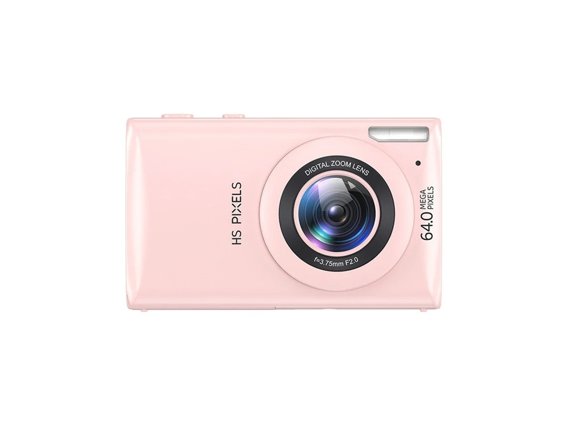 Câmera Digital Câmera Compacta De Vlogging 4k Para Iniciantes Foco Automático Com Zoom Digital de 18x De 64 Mp Rosa Yizhood