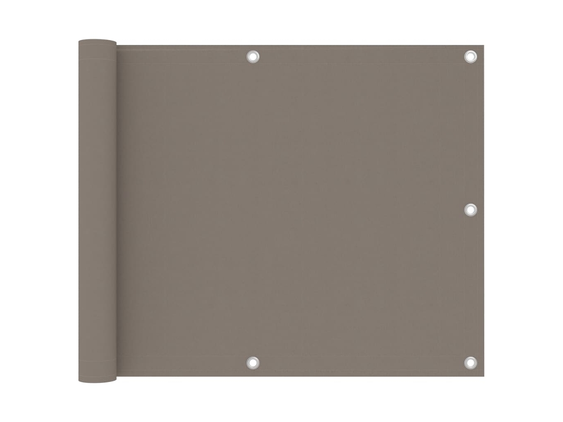 Vidaxl Tela De Varanda 75x400 Cm Tecido Oxford Cinzento-acastanhado