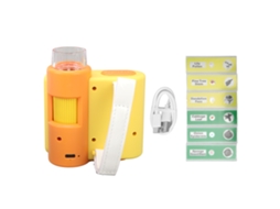 Microscópio Digital Para Crianças 1000x Tela 2 Polegadas Led Ajustável Câmera 1080p Móvel Amarelo