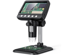 Microscópio Digital Ips De 4,3 Polegadas, Ampliação De 1000x, 32 Mb
