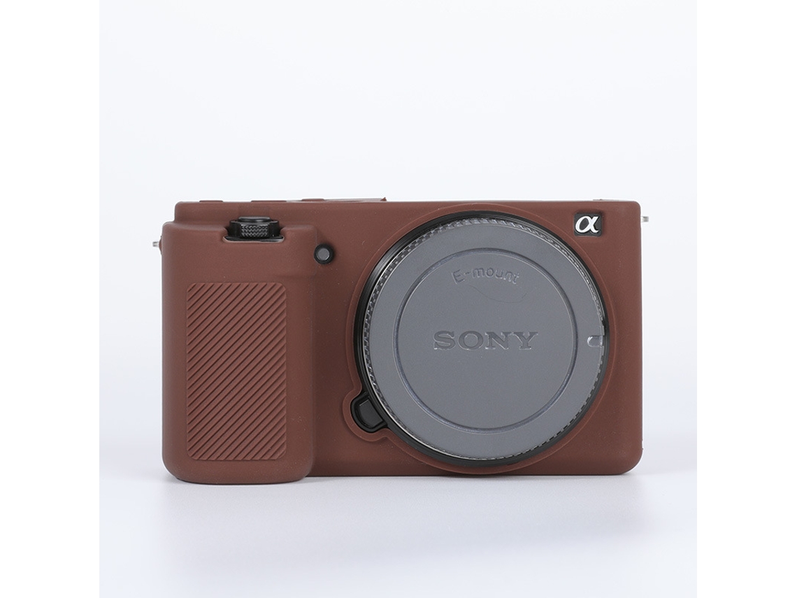 Capa Silicone HEXINYIGJLY para Sony Zv e10/zv e10lanti Risco, Leve, Acesso Total Marrom