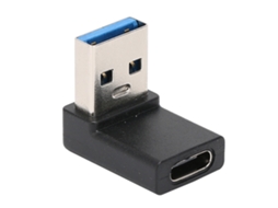 Adaptador Usb 3.0 Macho para Tipo C Fêmea com Conector em L 90° CHABERLU