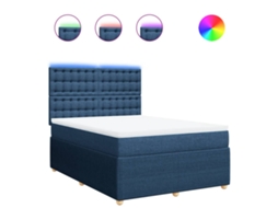 Box Spring Bed, Box Spring Beds Vidaxl Azul Tecido (160 X 200 Cm)