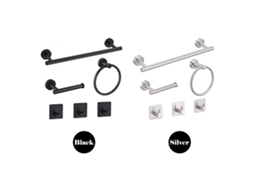 Conjunto Acessórios Banheiro 6 Peças Aço Inox Parede