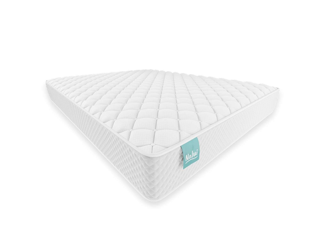 Colchón Viscoelástico 160x200 Cm NALUI One 20 Firmeza Media alta Y Grosor 21cm. Tejido 3d Y Multicapa 8 Airsoftpro, Fabricado En España Blanco