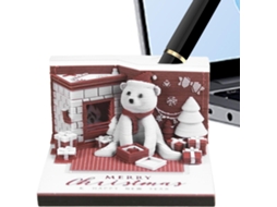 Calendário De Mesa 2026 – Papel 8 X 4,8 Cm, Design Urso 3d, Sistema