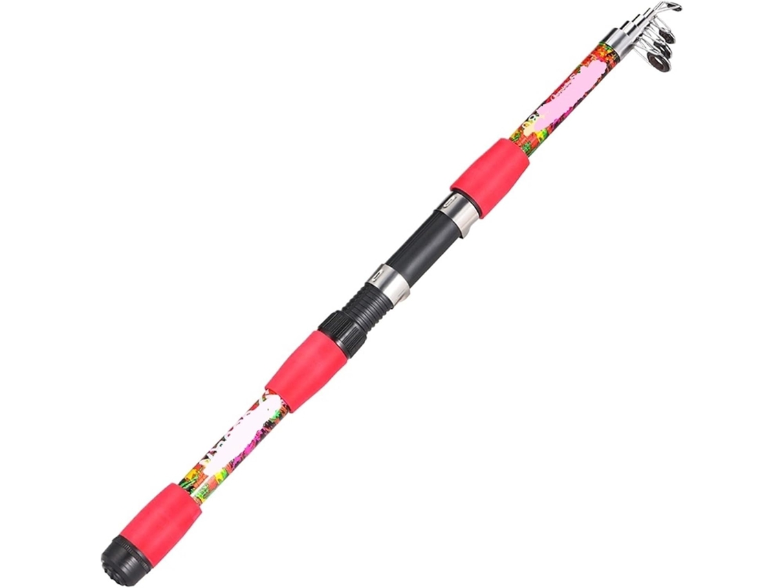 Vara de Pesca Ultraleve Telescópica Fibra Vidro, 1,8 M, Peso da Isca: 3 Unidades 14 G, Água, Doce