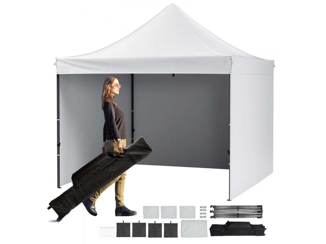Pavilhão Pop Up 3x3m Com Alturas Ajustáveis, Impermeável E Proteção Uv Tekmaquinas