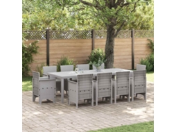 Vidaxl Conjunto De Jantar Para Jardim 11 Unid. Cinzento-claro