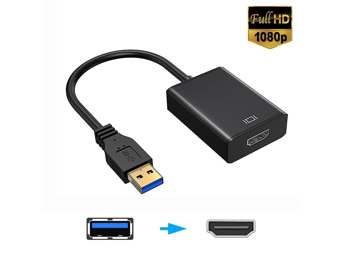 Adaptador De Cabo De Vídeo Hdmi Para Usb 3.0 Hd 1080p Para Laptop, Monitor De Tv Hdtv Aquaforge