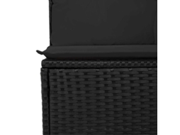 Maison Exclusive - Conjunto De Sofá De Jardim 9 Pcs Preto Rattan Sintético