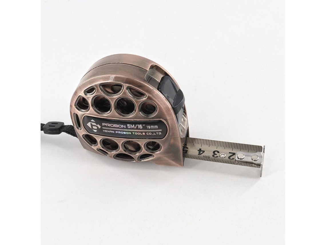 Fita Métrica De 3m/5m/7,5m Régua De Aço Métrica Bronze 5m 19mm Bronze Slowmoose