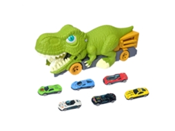 Primerox conjunto de Caminhão de Dinossauros para Crianças com Carros de Inércia Brincadeira Presente
