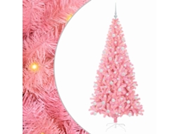 Árvore De Natal Artificial Com Led Vidaxl Rosa Pvc (180 Cm)