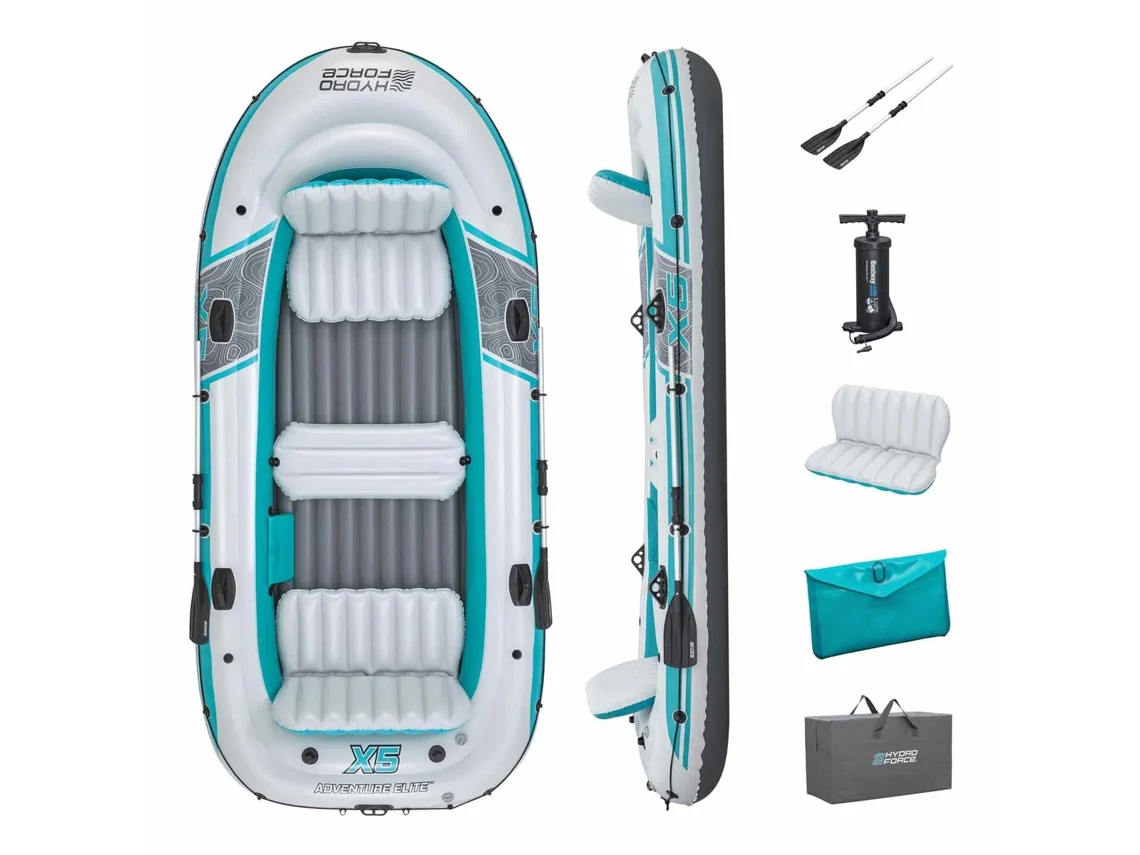 Conjunto 1 Barco Insuflável Bestway Cinzento Pvc (3,64 X 1,66 M)