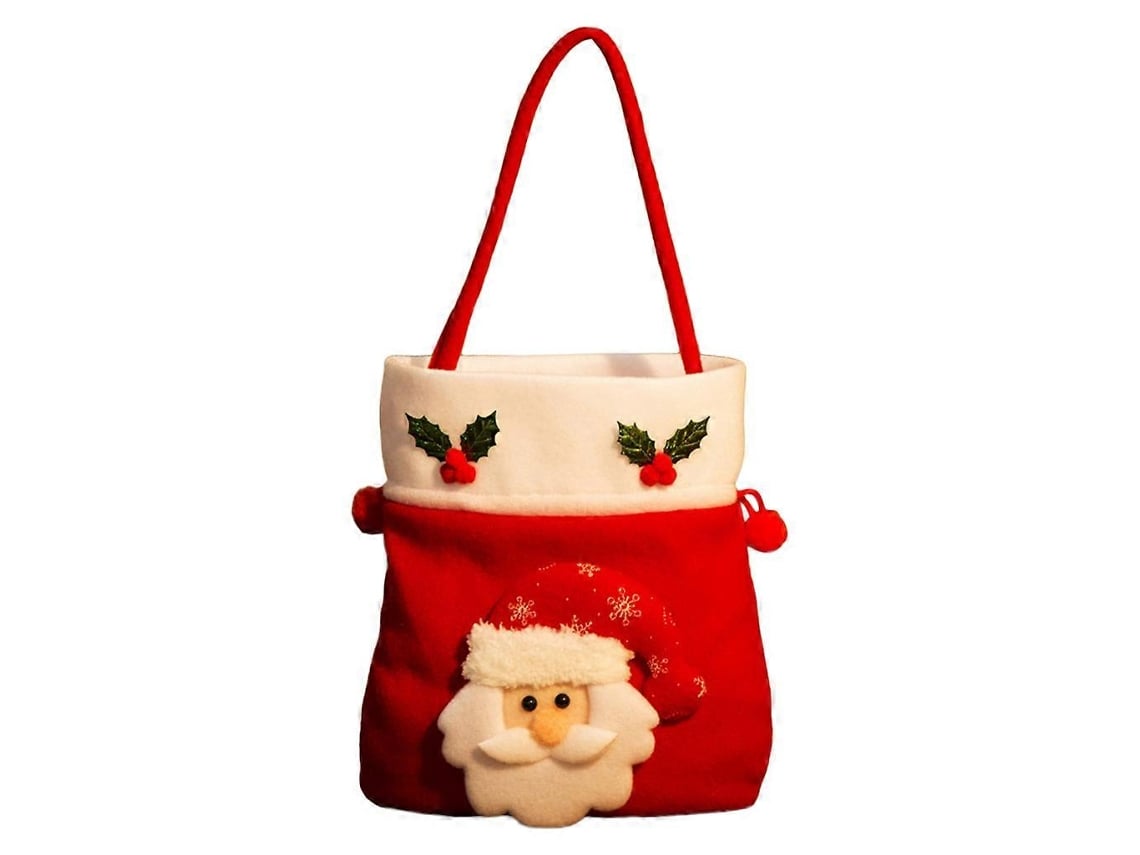 Saco De Presente De Natal De Flanela, Multicolor, Para Doces E Presentes Pequenos