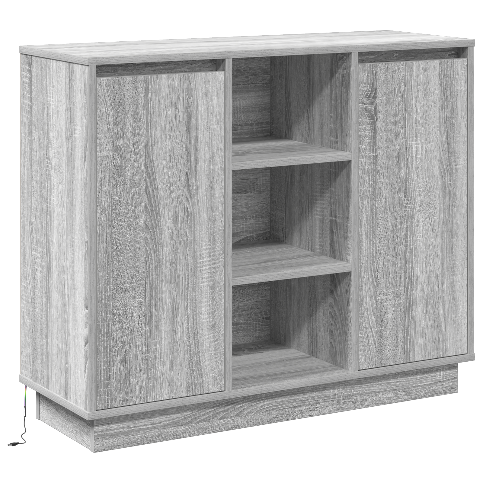 Conjunto 1 Buffet Vidaxl Cinzento Derivados De Madeira (90 X 32 X 75 Cm)