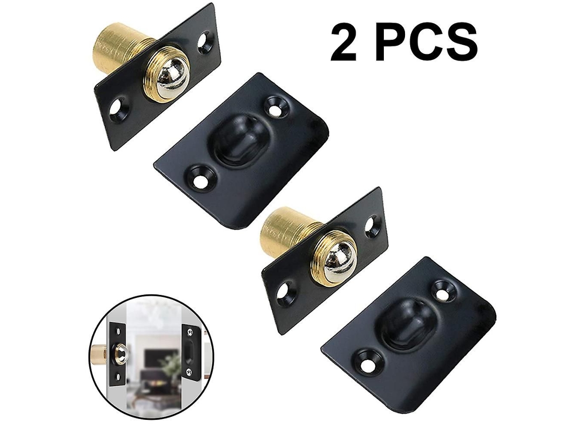 Pack de Fechos SINI TECH STORE, esfera preta, ajustáveis, aço inoxidável, para portas de armário ou varanda