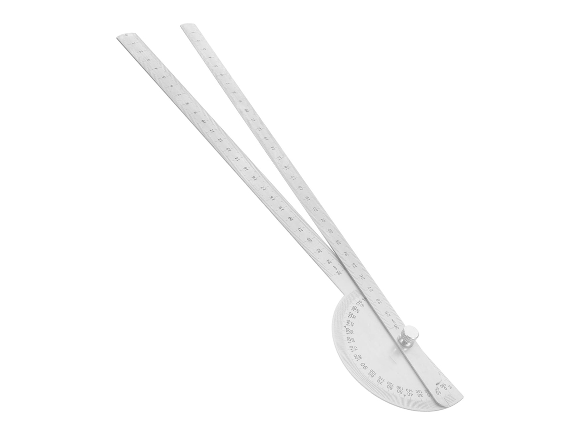 30 Régua Geométrica, 30 Cm, Transferidor de Braço Articulado de Aço Inoxidável de 30 Cm CHABERLU
