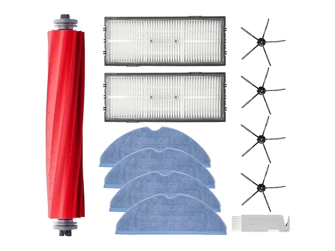 Conjunto de filtros hepa de vácuo com escova principal para substituição, acessórios reutilizáveis para xiaomi roborock t7s t7s plus s7