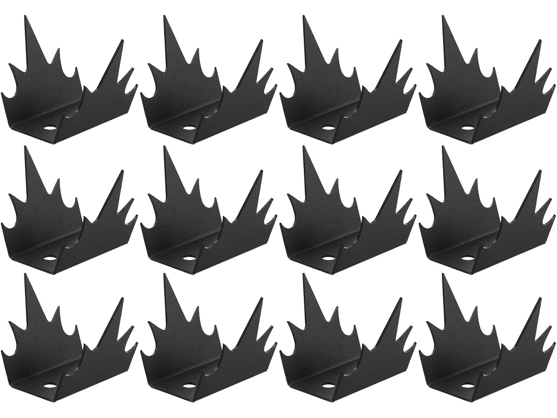 Kichouse Espigões de Cerca Anti escalada, 12 Peças, Metálicos,s Às Intempéries, para Cercas de Jardim e Proteção Contra CHABERLU