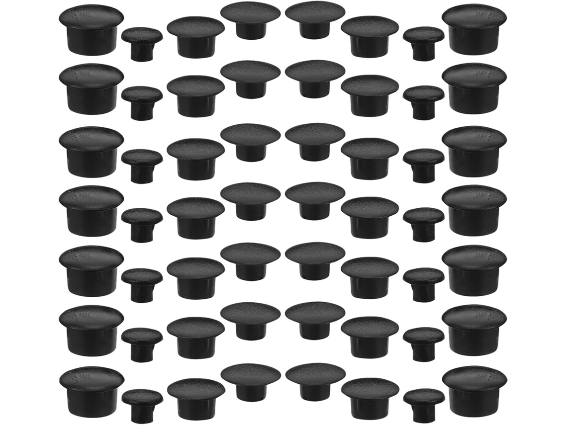 Tampões Redondos Beaupretty Para Furos Em Móveis, 5 6 8 10mm, 200 Peças, Plástico Preto, Capas Decorativas Para