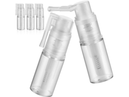 Conjunto de 5 frascos de plástico de 14ml com spray para unhas e aplicador de precisão.