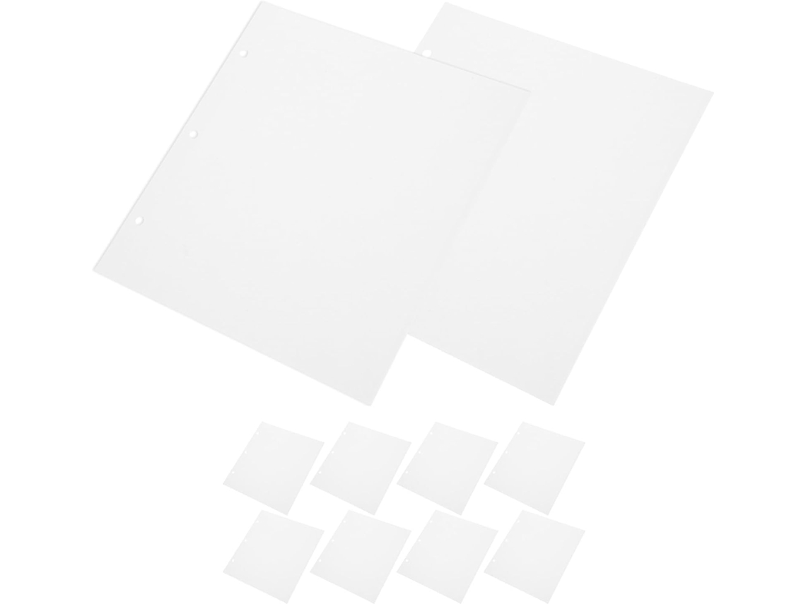 Recarregue Autocolantes 3 Trous Des Photos Em Pvc Et Papier 10 Feuilles Stockage Amplo Para Álbum De Fotos