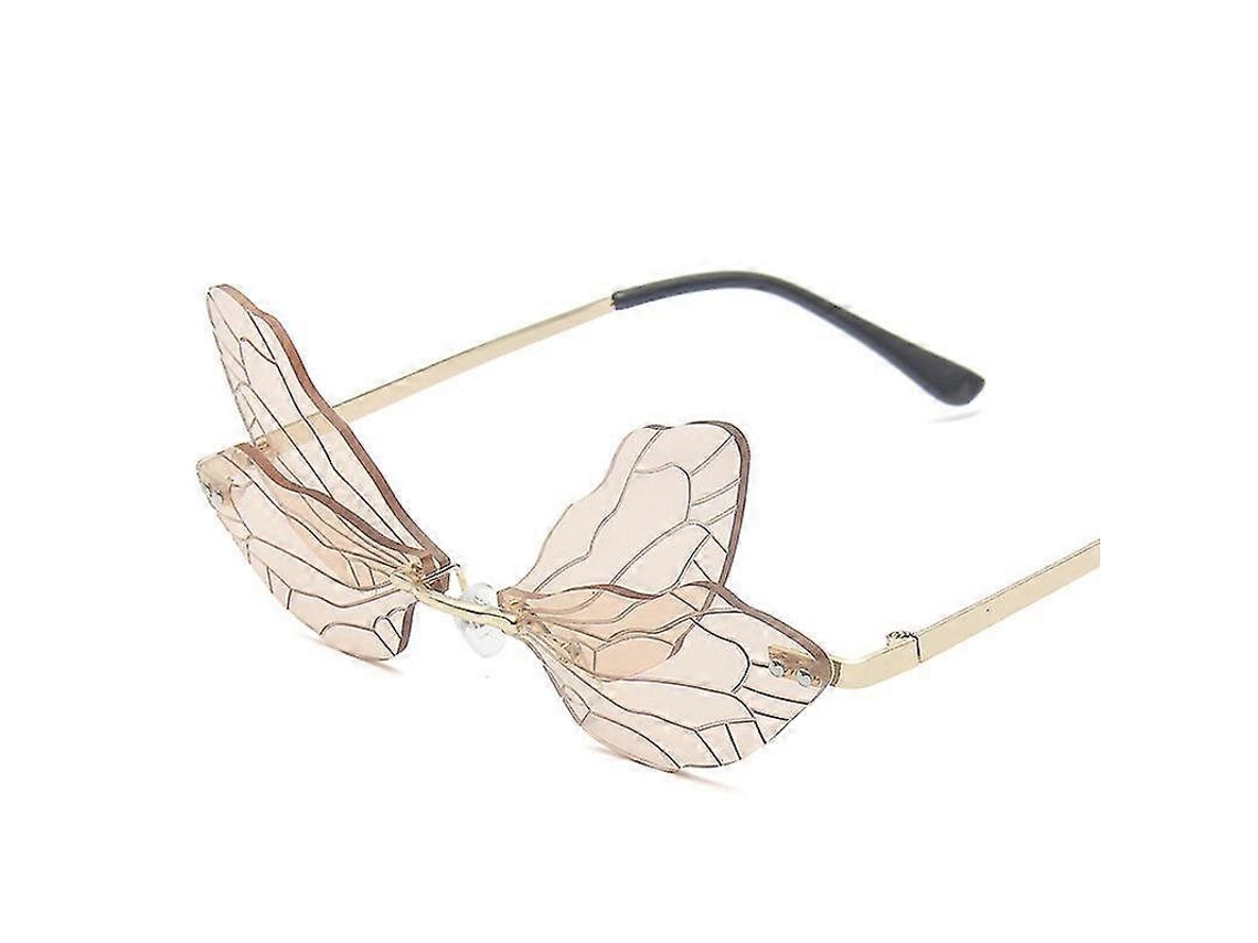 Óculos de Sol Estilo Libélula, Novos, Fashion, Femininos e Masculinos, Design de Marca, Semi-Aro, Ondulados, Luxuosos, Tendência, Estreitos, C6