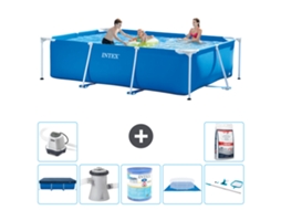 Intex Piscina Com Estrutura Retangular - 300x200x75 Cm - 8-peças S30174