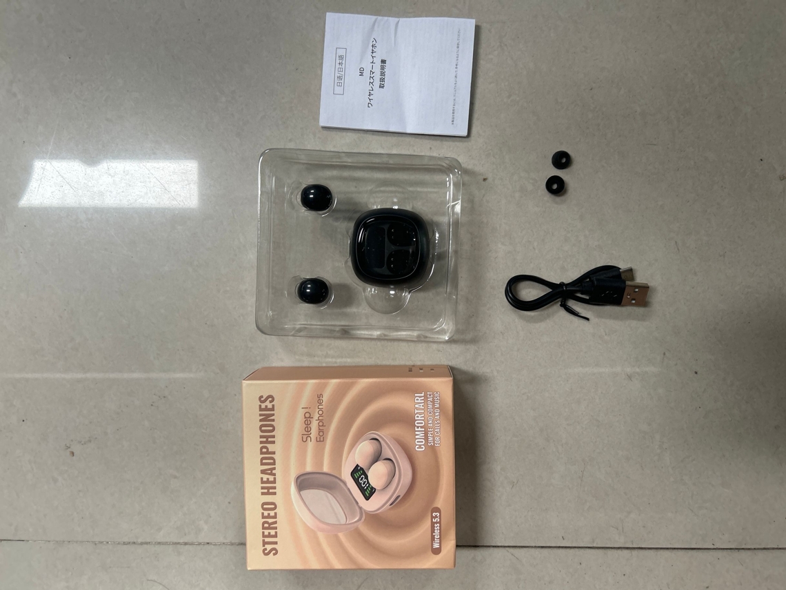 Fone De Ouvido Bluetooth Sem Fio Ultra Mini Para Dormir Com Cancelamento De Ruído Enc E Estojo De Carregamento 200mah