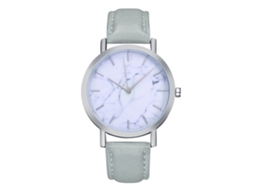 Reloj De Cuarzo Con Correa De Cuero Pu De Moda Para Mujer, Dial Redondo Simple (gris)