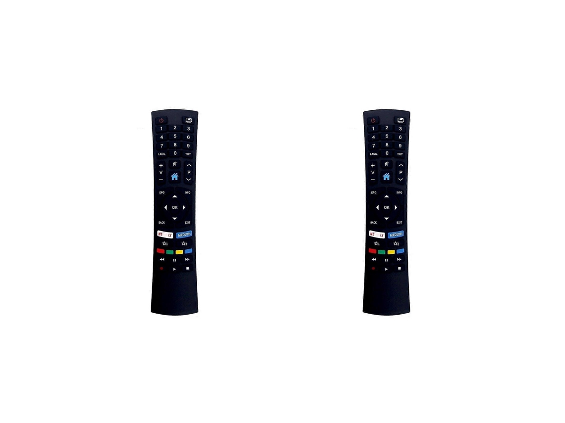 2 Controles Remotos Rc1818 Para Tvs Medion Rc1823, Rc1822, Md31420, Md31382, Md31420, Md31421, Md31422, Md31423 E Md31424.