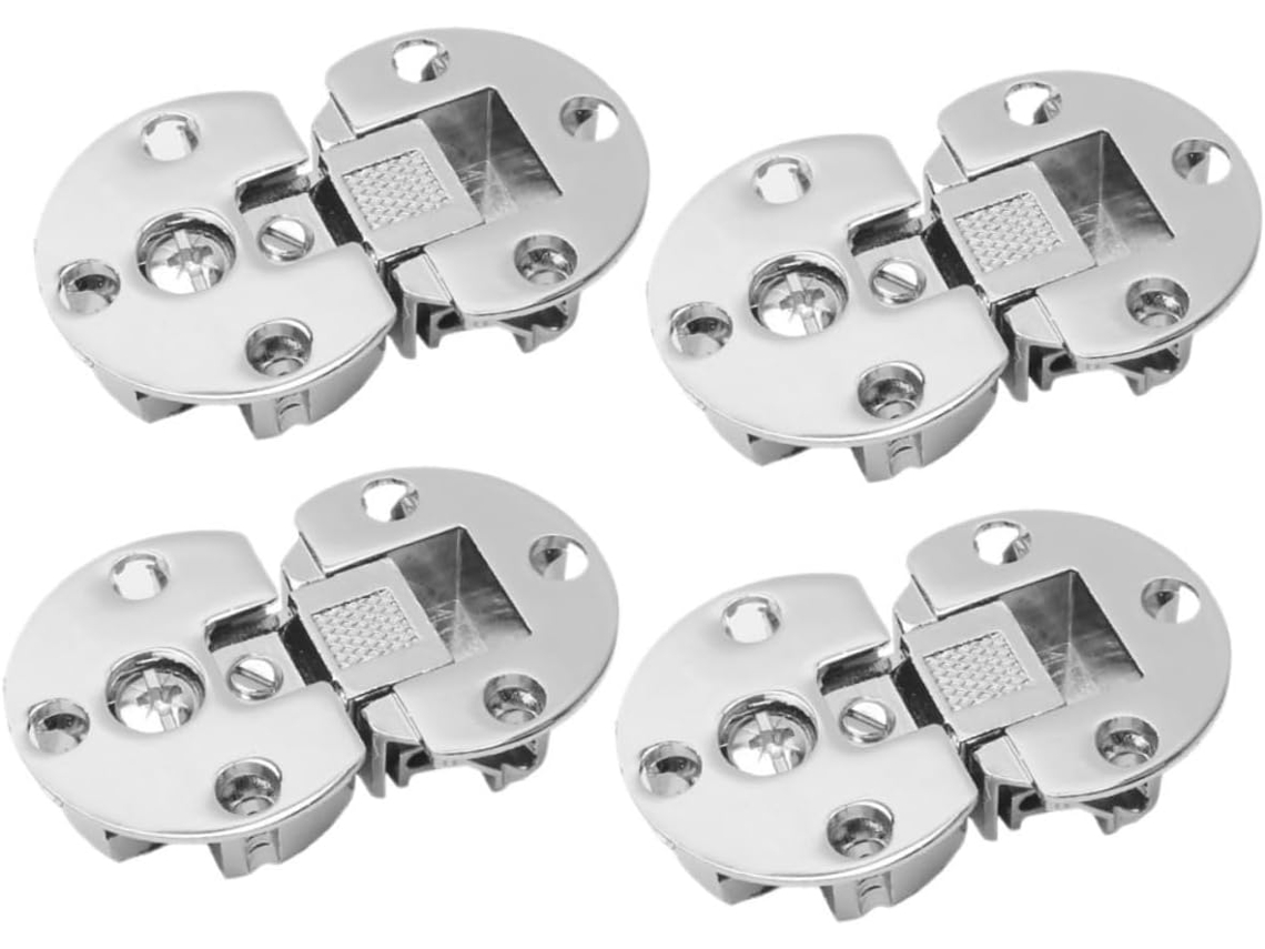 Conjunto De 4 Dobradiças Ocultas Para Armários Cozinha E Canto, Em