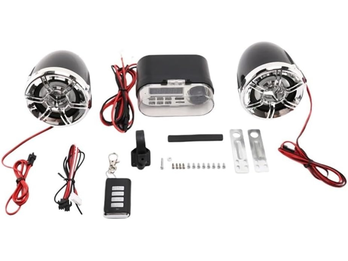 Rádio Haut-parleur Haut-parleur Áudio Para Moto, Scooter, Rádio Fm, Tf, Leitor De Música Mp3, Kit