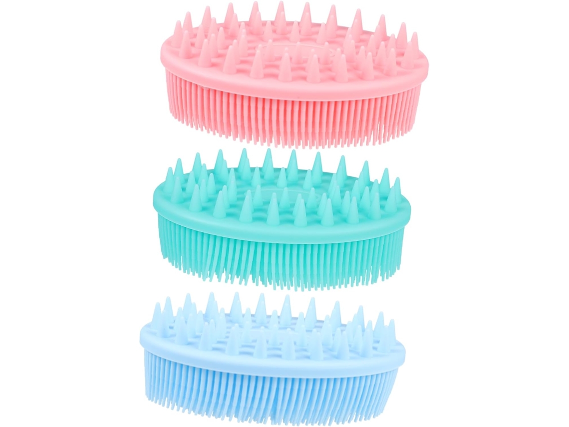 Conjunto De 3 Escovas Silicone Para Banho, Para Meninos E Meninas Massagem Suave Esfoliação Pele Sensível