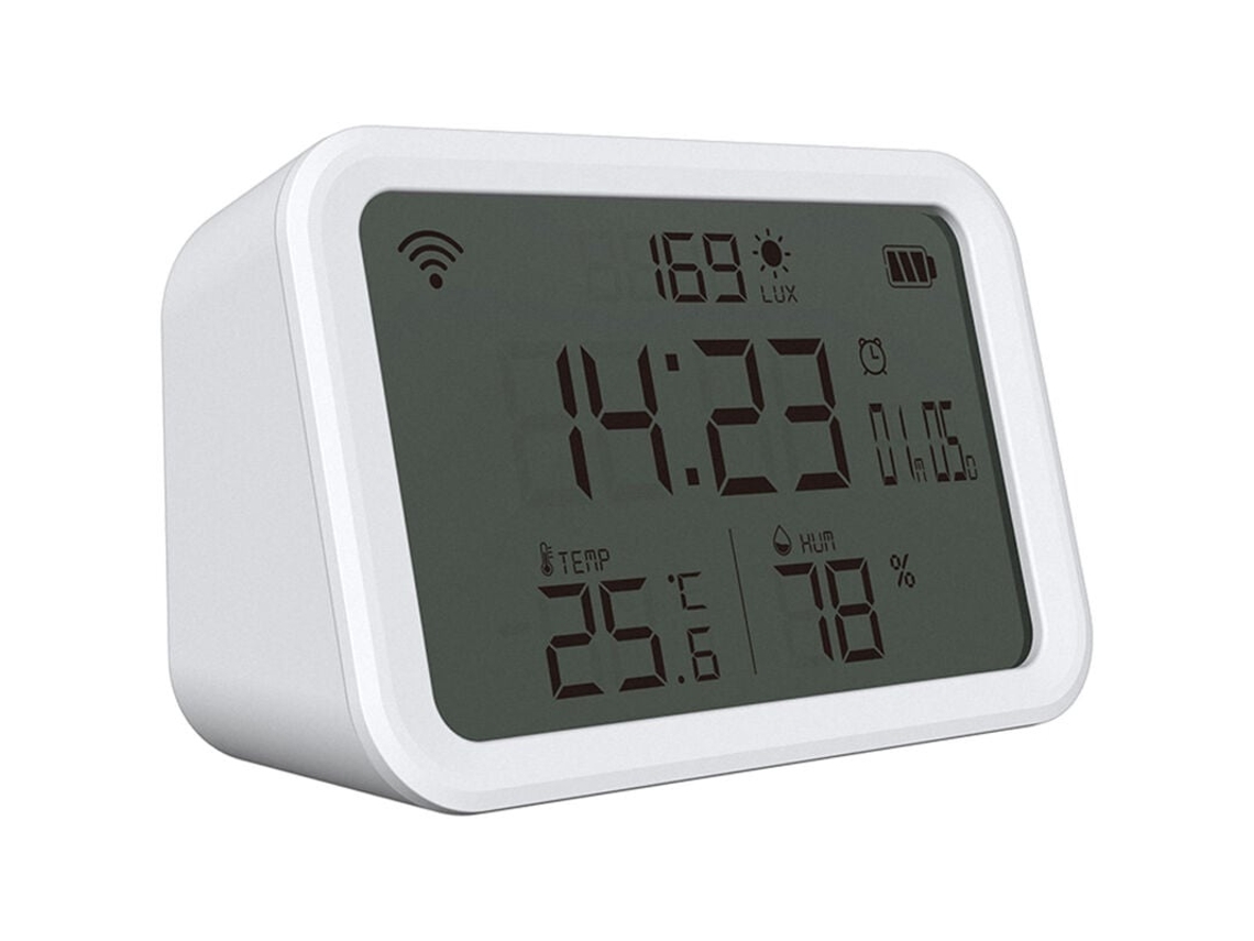 Lurelia Tuya Detector De Temperatura E Umidade, Wi-fi, Sensor Inteligente 4 Em 1, Despertador