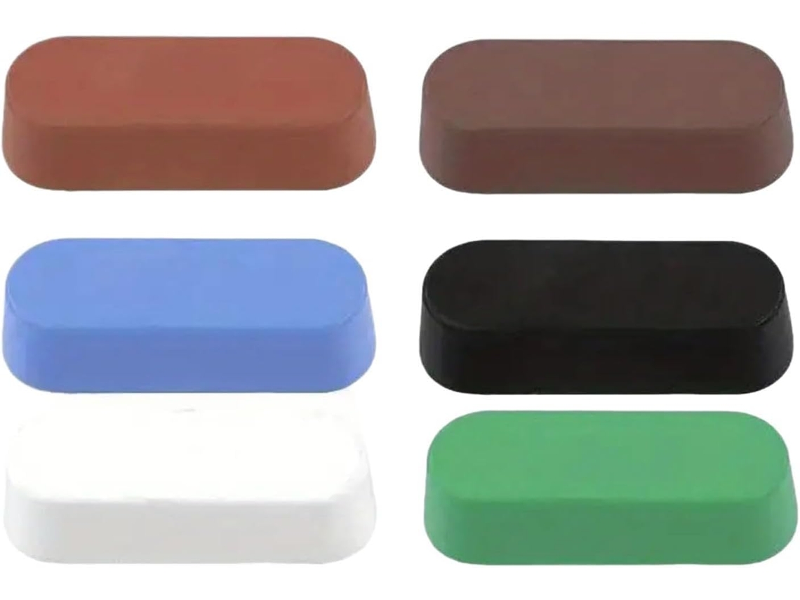 Conjunto De 6 Pastilhas Composto Para Polimento Metais, Portáteis,
